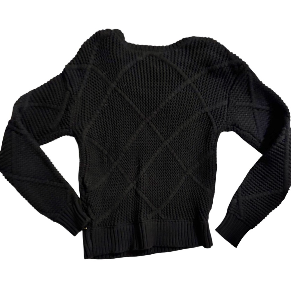 GUESS Diamond Pattern Crew Neck Cotton Blend Sweater XS - Picture 2 of 7
